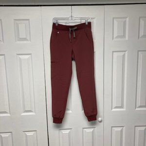Figs - Dark Cherry Zamora joggers XS